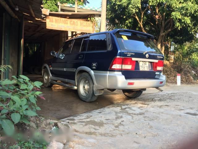 Ssangyong Musso 2002 - Cần bán xe Ssangyong Musso đời 2002, màu xanh lam, giá 210tr
