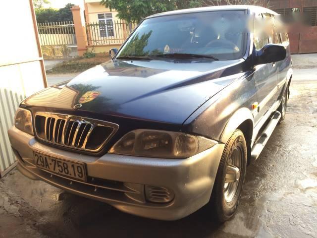 Ssangyong Musso 2002 - Cần bán xe Ssangyong Musso đời 2002, màu xanh lam, giá 210tr