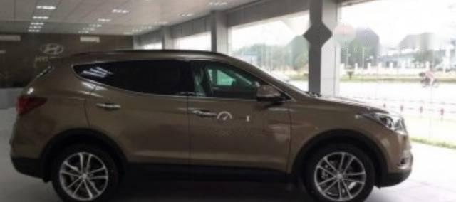 Hyundai Santa Fe   2017 - Bán ô tô Hyundai Santa Fe đời 2017, xe mới, màu nâu