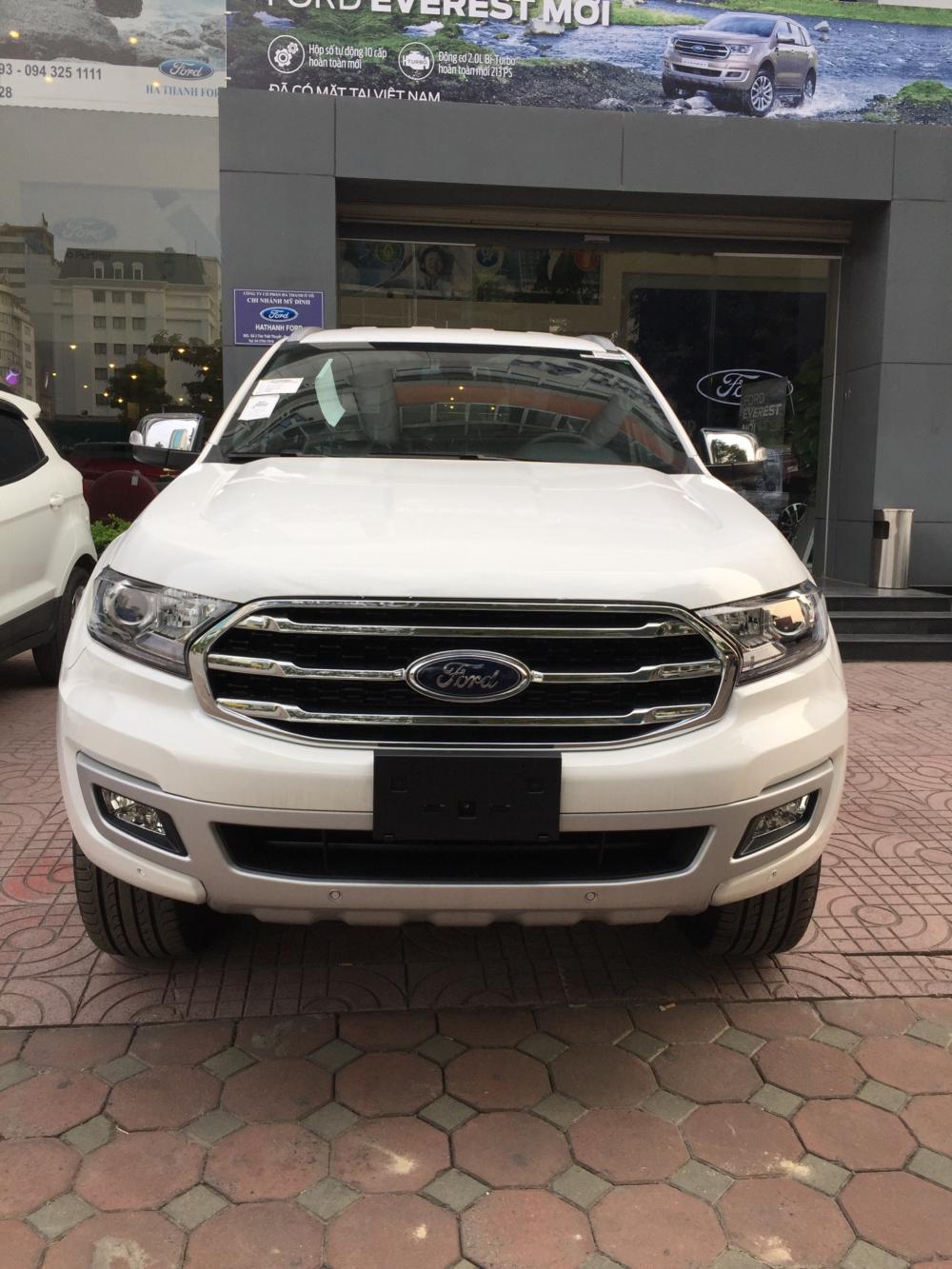 Ford Everest Titanium 4x2 2018 - Bán xe Ford Everest 2.0 Turbo đời 2018, màu trắng, nhập khẩu nguyên chiếc