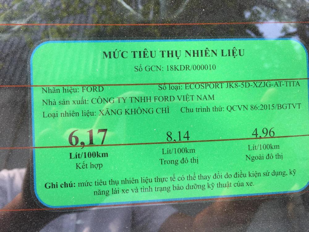 Ford EcoSport Titanium 2018 - Bán ngay xe Ford EcoSport 1.5 titanium đời 2018, đủ màu giao ngay, xe nhập, hỗ trợ vay ngân hàng 90%