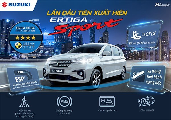 Suzuki Ertiga bổ sung thêm bản Sport, giá 559 triệu đồng