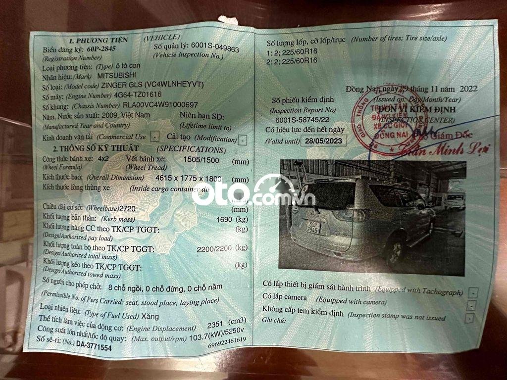 Mitsubishi Zinger  2.4Mt 2009, chính chủ, màu bạc, 108k km 2009 - Zinger 2.4Mt 2009, chính chủ, màu bạc, 108k km