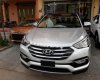 Hyundai Santa Fe 2.4 2017 - Bán ô tô Hyundai Santa Fe 2.4 sản xuất 2017, màu bạc