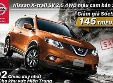 Nissan X trail  2.5 4WD 2016 - Bán Nissan X-trail 2.5 mầu vàng cam 4WD, giảm giá 145 triệu và nhiều ưu đãi cực hấp dẫn
